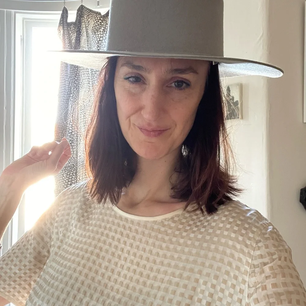 GIGI PIP Gray Wide-Brim dahlia grey boat hat - Picture 4 of 9